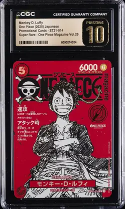 2025 ONE PIECE PROMO CARDS #ST21-014 MONKEY D. LUFFY CGC 10 PRISTINE - Image 1