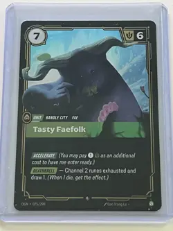 Riftbound Tasty Faefolk Foil card OGN 075/298 League of Legends - Image 1