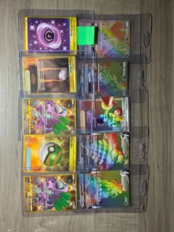 Pokemon TCG Secret Rare Gold / Rainbow Card Lot of 10 - VMAX, GX, Trainer + - Image 1