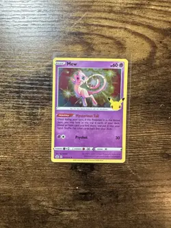 Mew Holo 11/25 Celebrations Pokemon TCG Single Card ENGLISH NM - Image 1
