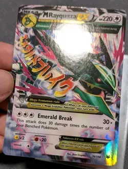 Pokemon TCG Mega M Rayquaza EX Holo Card 76/108 Roaring Skies - NM - Image 3