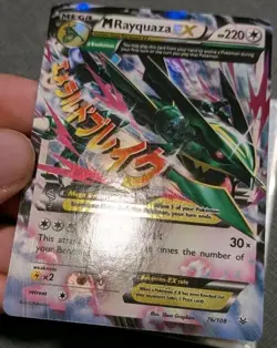 Pokemon TCG Mega M Rayquaza EX Holo Card 76/108 Roaring Skies - NM - Image 4