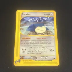Pokemon Snorlax 100/144 Skyridge Regular E-Reader Card Non Holo Vintage LP/NM - Image 1