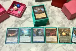 MTG Magic Lot (2) 100 Card EDH Custom Commander Decks Sleeves Box Case Dices - Image 5