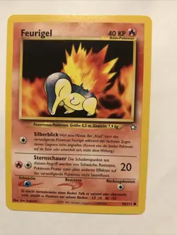 Pokemon TCG GERMAN Feurigel Cyndaquil 56/111 Unlimited NonHolo Neo Genesis Card - Image 1