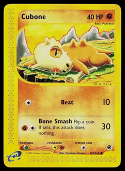 Pokemon Card - Cubone Expedition 103/165 Common Non Holo - Image 1