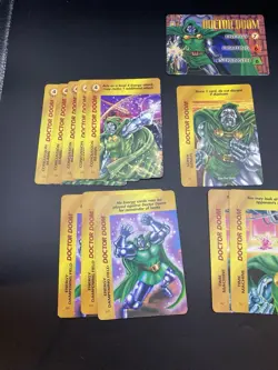 DOCTOR DOOM MARVEL OVERPOWER LOT - 1 HERO, 5 DIFF. SPECIALS, 13 CARDS - Image 2