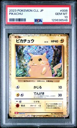 2023 POKEMON JAPANESE CLL-TRADING CARD GAME CLASSIC #008 PIKACHU PSA 10 - Image 1