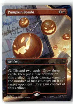 2025 MTG MARVEL'S SPIDER-MAN FOIL PUMPKIN BOMBS RARE #26 - Image 1