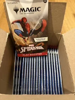 Lot of (20) Magic The Gathering Marvel Spider-Man Sleeved Booster Packs - Image 1