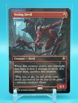 Magic The Gathering Borderless VEXING DEVIL Innistrad Remastered 1 Rare - Image 1