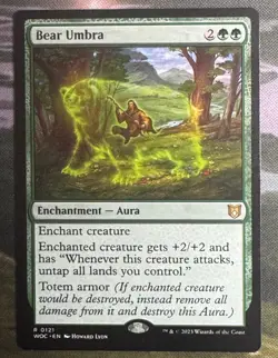 Bear Umbra #121 (NM) Wilds of Eldraine WOC Magic MTG, MINT condition - Image 1