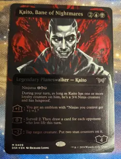Kaito, Bane of Nightmares Showcase Textured Foil Duskmourn: House of Horror MTG - Image 1