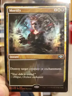 MTG Mortify FNM Promo Foil Ravnica Allegiance 2019 - Subjazz Auctions - Image 1