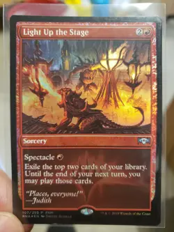 MTG Light Up the Stage FNM Promo Foil Red Sorcery 2019 - Subjazz Auctions - Image 1
