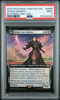 2025 MTG FINAL FANTASY #0455 SHINRYU, TRANSCENDENT RIVAL/ZENOS YAE GALVUS PSA 9 - Image 1
