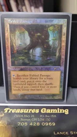 MTG FABLED PASSAGE - WPN Promo 85 Land Foil - Subjazz - Image 1