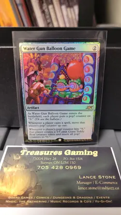 MTG WATER GUN BALLOON GAME - Unfinity UNF Release Promo Foil Artifact - Subjazz - Image 1