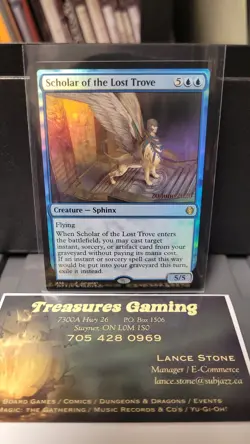 MTG SCHOLAR OF THE LOST TROVE - JMP Jumpstart Release Promo Blue Foil - Subjazz - Image 1