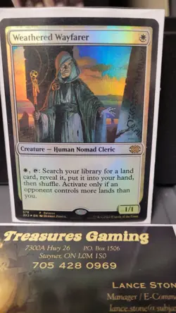 MTG WEATHERED WAYFARER - 2X2 Double Masters 2 Release Promo 578 Foil - Subjazz - Image 1