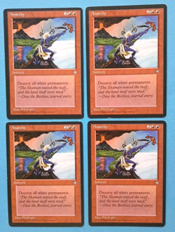 Magic the Gathering MTG Ice Age ANARCHY X 4 ( 2 LP & 2 MP) U 1995 Nice! - Image 1