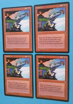 Magic the Gathering MTG Ice Age ANARCHY X 4 ( 2 LP & 2 MP) U 1995 Nice! - Image 2