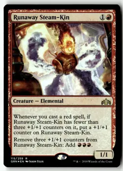 MTG Foil Runaway Steam-Kin - Guilds of Ravnica Moderately Played English - Image 1