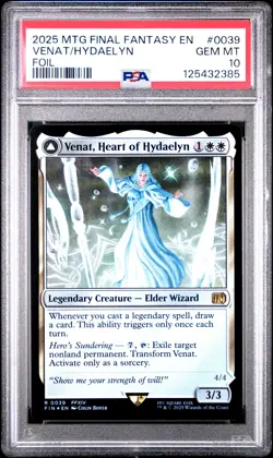 2025 MTG FF FOIL HYDAELYN, THE MOTHERCRYSTAL/VENAT, HEART OF HYDAELYN PSA 10 - Image 1