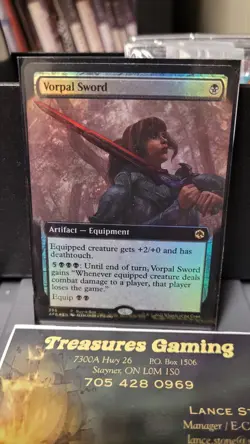 MTG VORPAL SWORD - Adventures Forgotten Realms Buy-A-Box Promo Foil 396 Subjazz - Image 1