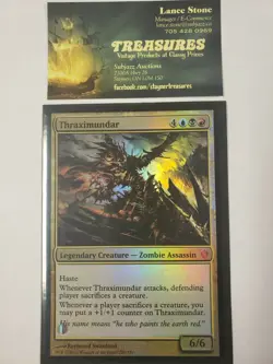 MTG Thraximundar (oversized) Commander Foil 2013 - Image 1