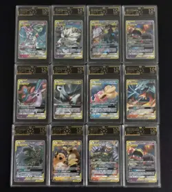 12 Lot OCD 10 Pokemon TCG Chinese TAG TEAM GX HOLO Rare Charizard SQ - Image 1