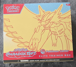 Paradox Rift Pokemon Center Exclusive ETB Sealed Roaring Moon W/Protector - Image 1