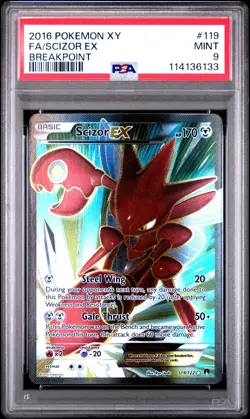 2016 POKEMON BREAKPOINT SCIZOR EX #119 PSA 9 MINT #114136133 - Image 1