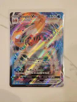 NM! Kingler VMAX - 029/172 Ultra Rare Brilliant Stars Pokemon TCG card NM/MINT! - Image 1
