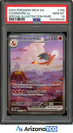 2023 Pokemon EN-Mew 151 Charizard EX 199/165 SIR GEM MINT PSA 10 - Image 1