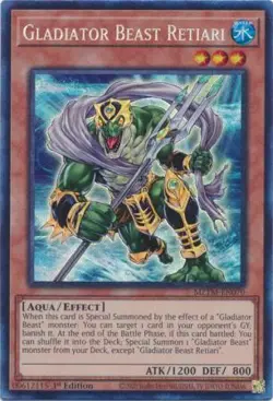 Yugioh! LP Gladiator Beast Retiari - MZTM-EN070 - Collector's Rare - 1st Edition - Image 1