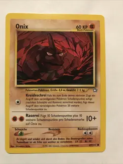 ONIX - 69/111 - Neo Genesis - VINTAGE German Pokemon Card - NM - Image 1