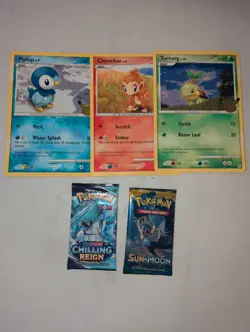 Pokemon Train OnTrading Card Game First Partner Pack 3 Oversized Game Cards and - Image 3