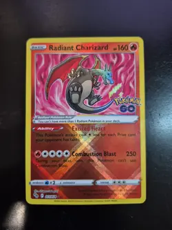 Radiant Charizard 011/078 Pokemon GO Ultra Rare Holo Set Shiny Pokemon Card NM - Image 1