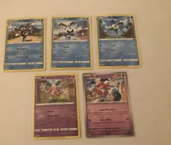 Lot Of 5 Mr. Mime Pokemon Cards - Image 1