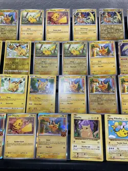 (30) Pikachu CARDS LOT VTG HOLO Raichu Stamped Red Cheeks WB Detective Flying - Image 3