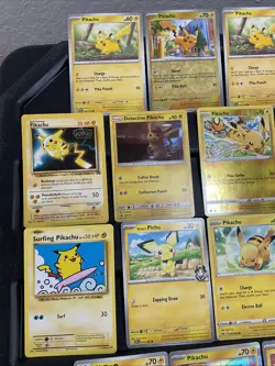 (30) Pikachu CARDS LOT VTG HOLO Raichu Stamped Red Cheeks WB Detective Flying - Image 5