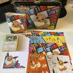 Pokemon EEVEE Collectors Chest Lunchbox Tin AND 50 RANDOM cards - Image 2
