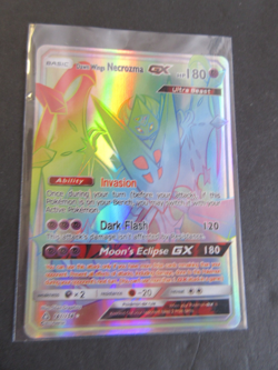 2018 POKEMON SUN & MOON #161 FA/DN. WGS. NCR2M GX ULTRA PRISM-SECRET CARD - Image 1