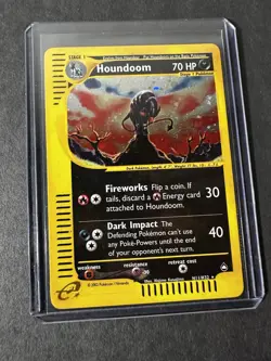 Houndoom H11Reverse Holo Rare-Aquapolis 2002 Pokemon Card-WotC E-Reader Vintage - Image 1