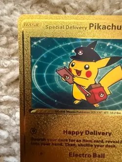 Special Delivery Pikachu Gold Foil Pokemon Card Promo SWSH074 (PSA 10 estimate) - Image 2