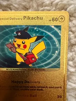 Special Delivery Pikachu Gold Foil Pokemon Card Promo SWSH074 (PSA 10 estimate) - Image 3