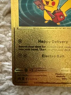 Special Delivery Pikachu Gold Foil Pokemon Card Promo SWSH074 (PSA 10 estimate) - Image 5
