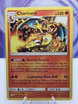 Charizard - 14/181 - Pokemon Team Up Sun & Moon Non-Holo Tcg Card NM - Image 1
