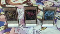 YuGiOh 1st Edition Secret Rare God Cards Set of 3 (PGLD-EN030,EN031,EN032) - Image 1